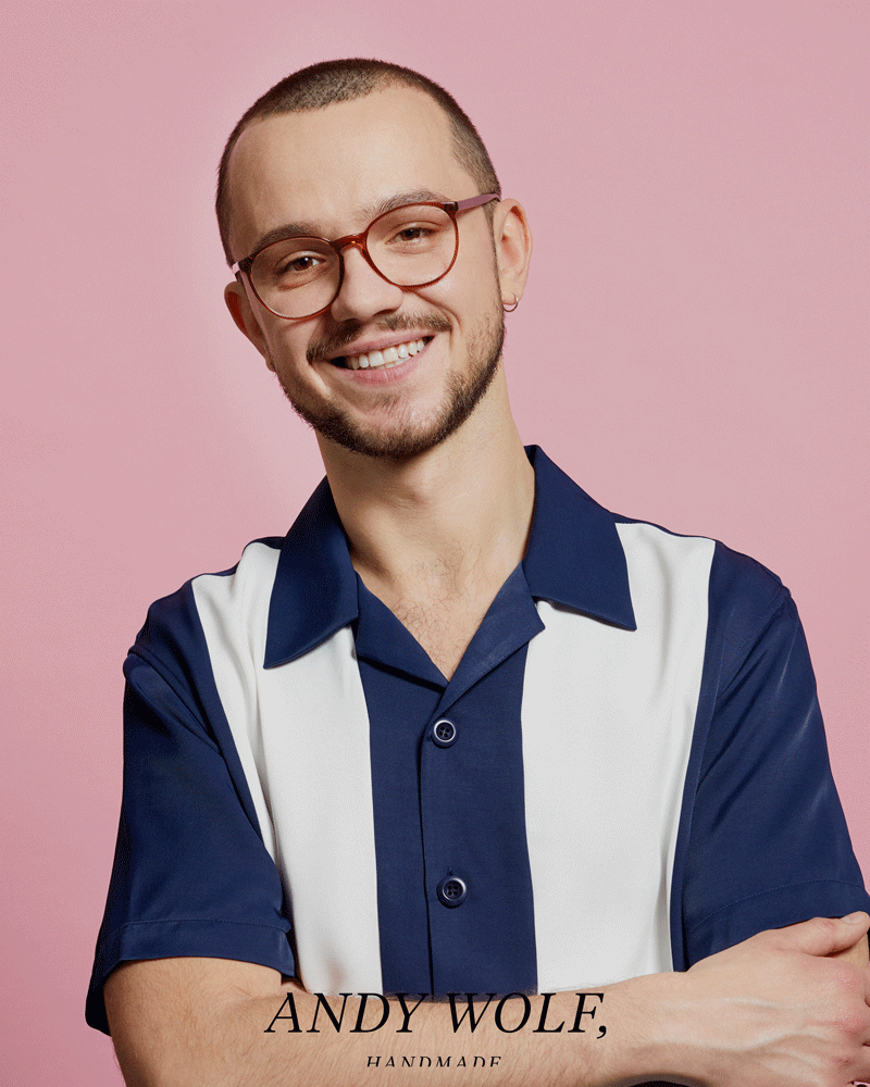 Andy Wolf M&auml;nnerbrille Kunststoff Rund